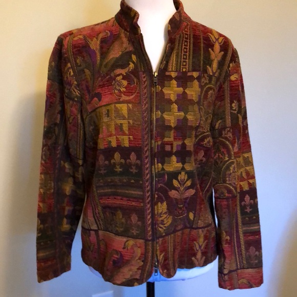 Coldwater Creek (SP) NWOT Cute jacket lite weight zipp earth tone soft fabric. - Picture 1 of 7